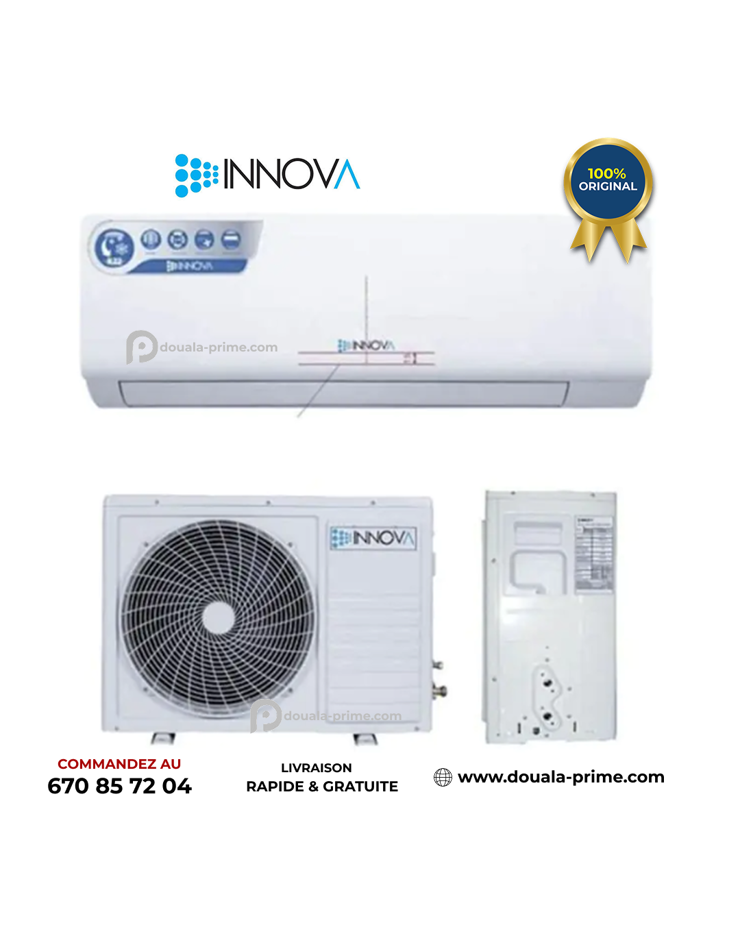 CLIMATISEUR SPLIT - INNOVA - 3CV - R410
