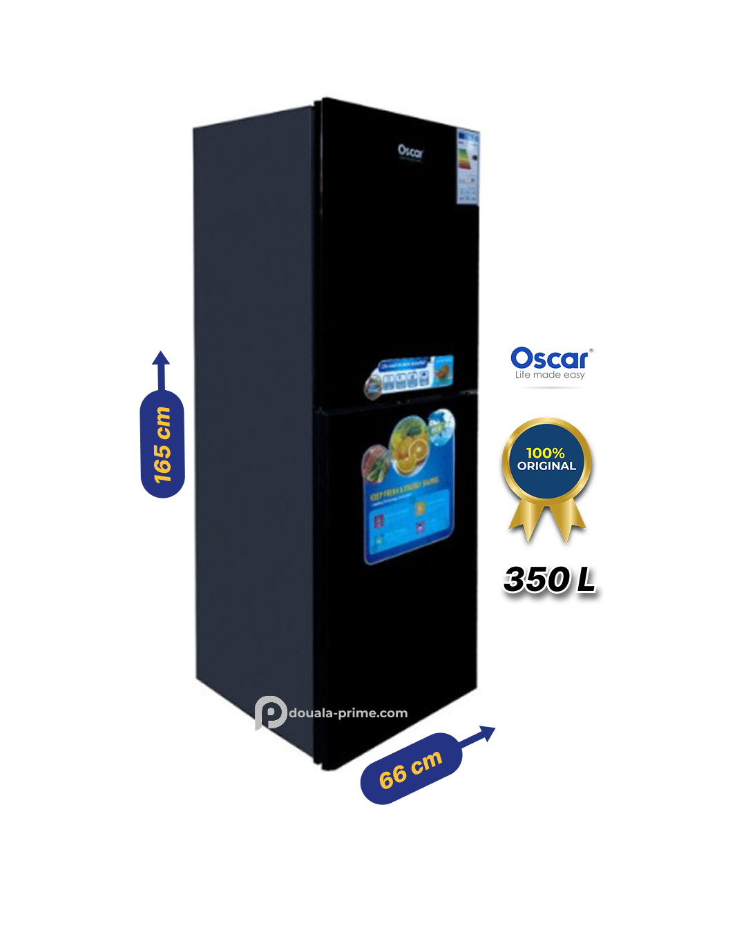REFRIGERATEUR DOUBLE BATTANT OSCAR  OSC-350MB 350L