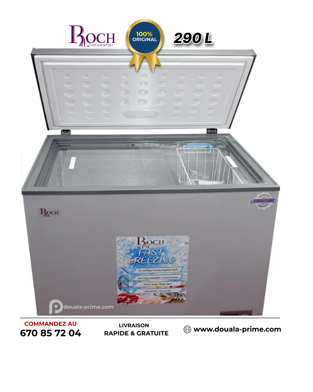 CONGELATEUR COFFRE ROCH RCF-230B-B 200L