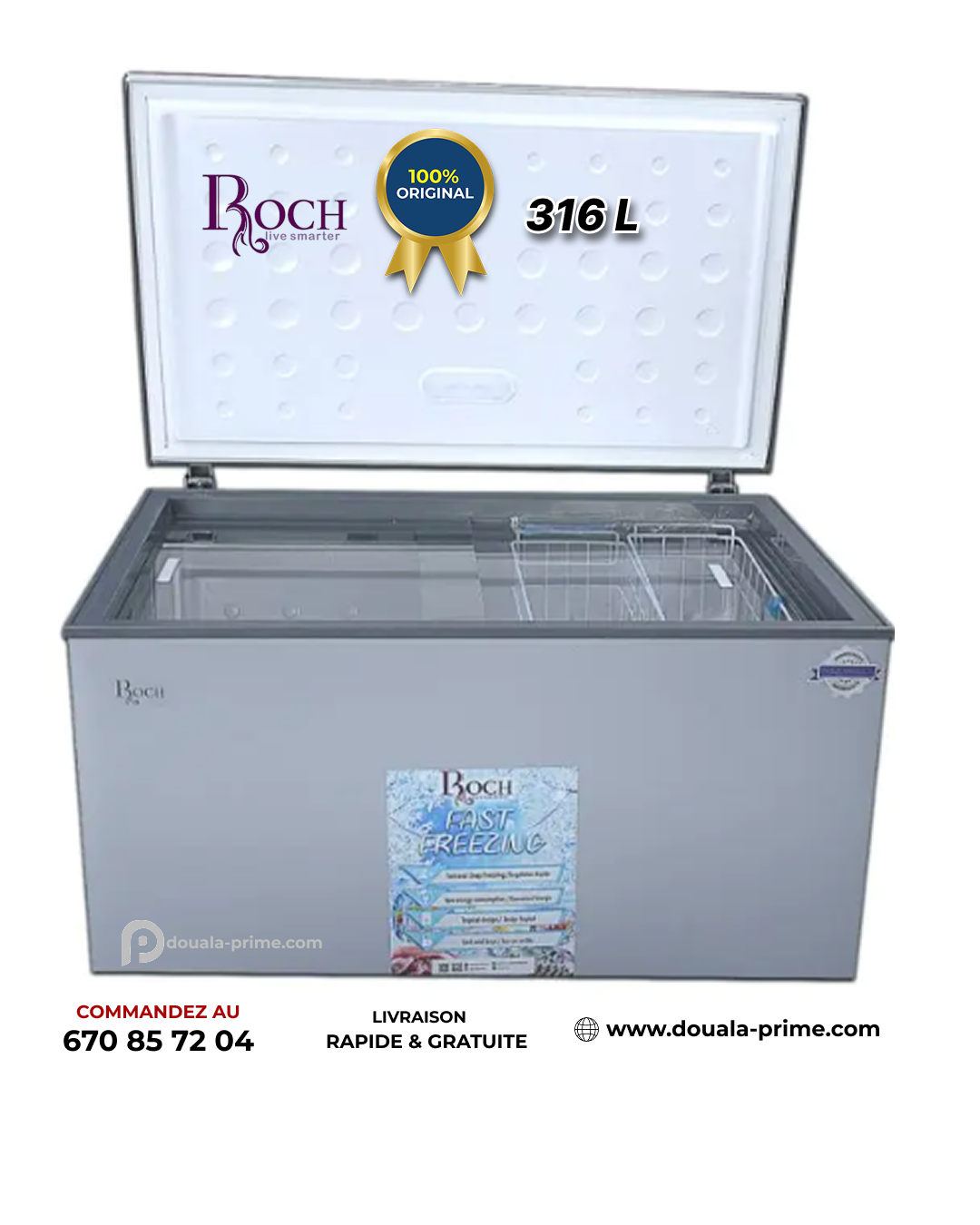 CONGELATEUR COFFRE ROCH RCF-360-B 316L