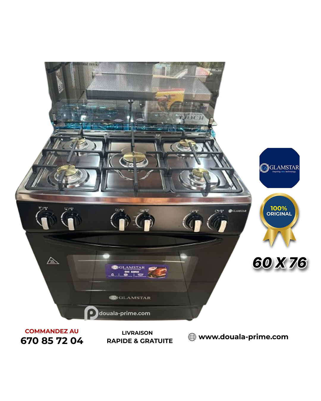 CUISINIERE AUTOMATIQUE GLAMSTAR  60X76