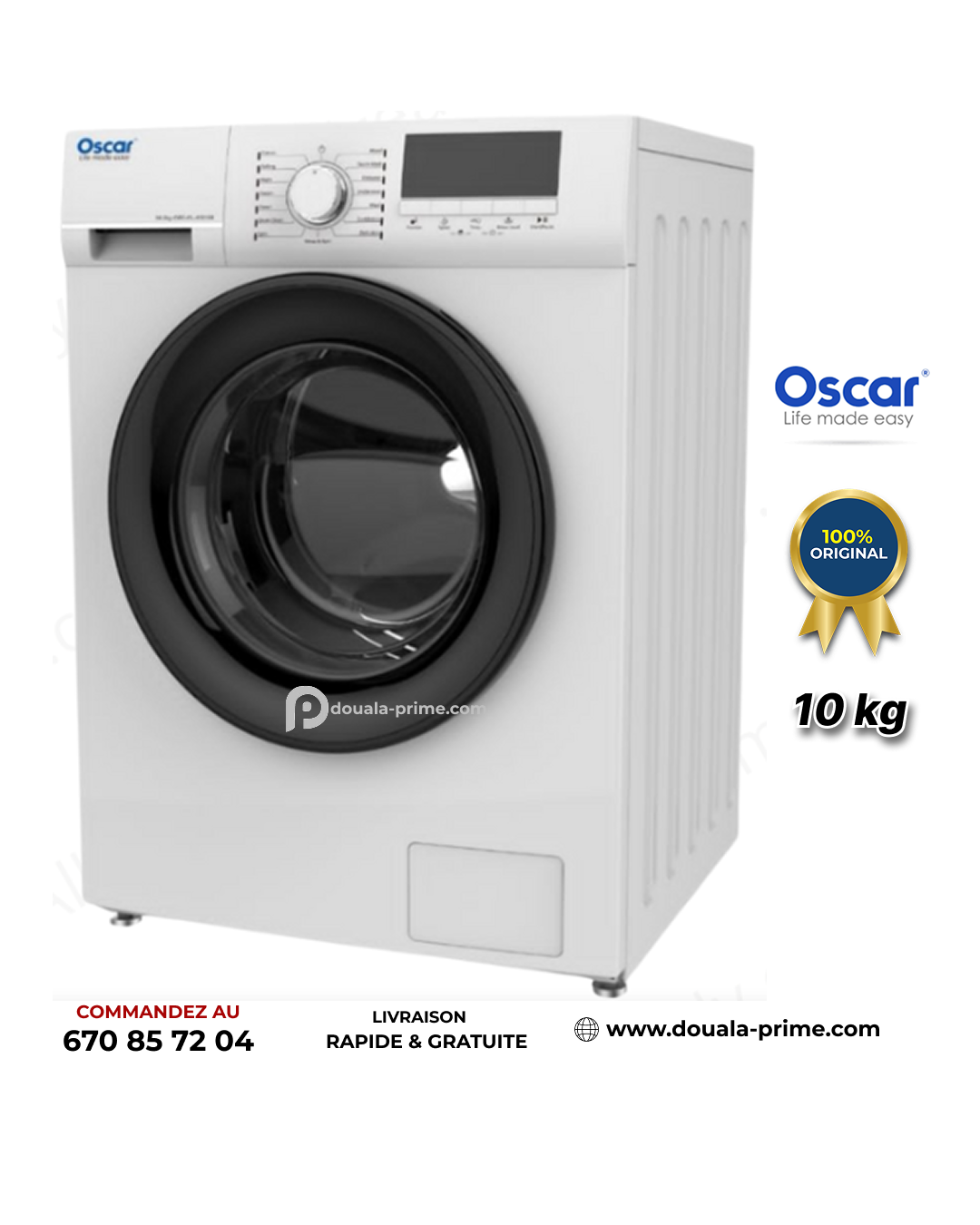 MACHINE A LAVER AUTOMATIQUE OSCAR OSC-FL-XG100 10KG