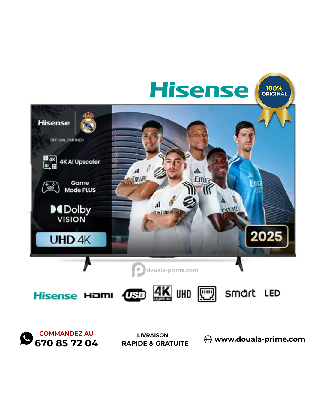 SMART TV HISENSE 75" -75A6Q -UHD