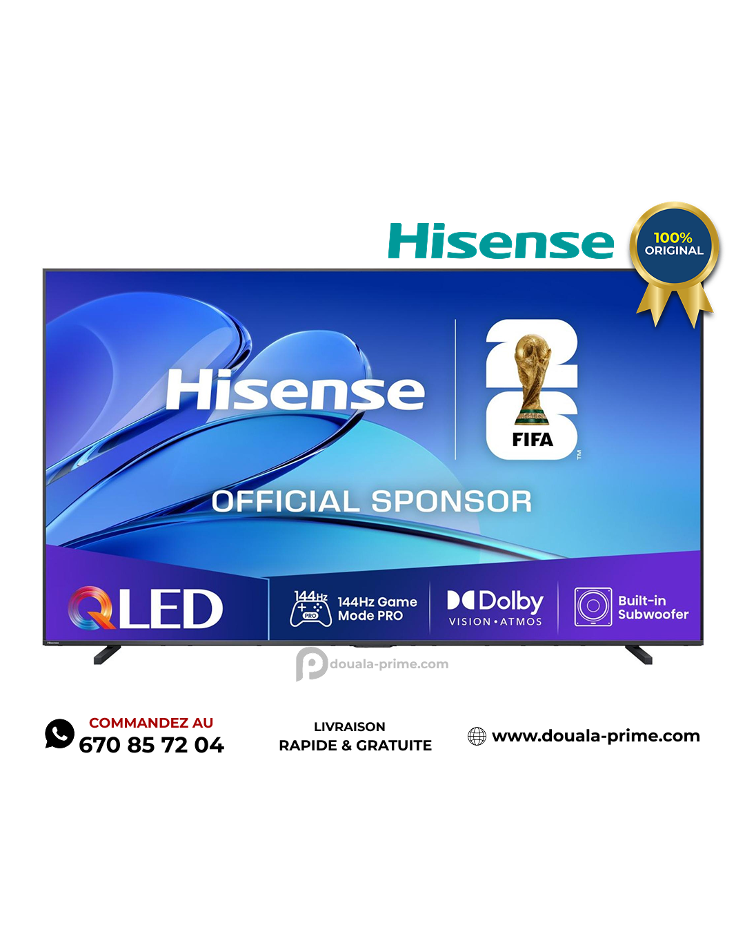 SMART TV HISENSE  98 POUCES QLED ANDROID & WIFI
