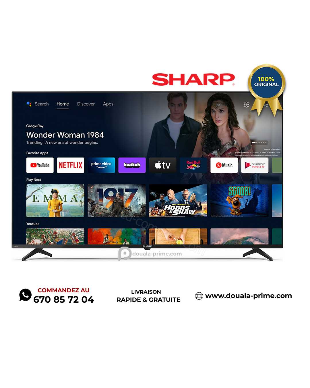 SMART TV SHARP 55 POUCES ANDROID & WIFI GOOGLE TV