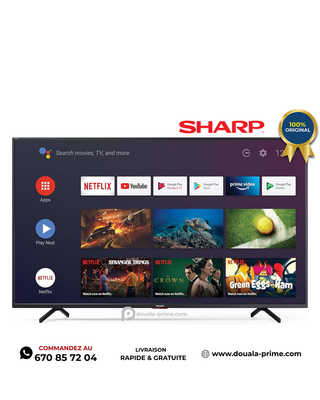 SMART TV SHARP 65 POUCES ANDROID & WIFI GOOGLE TV