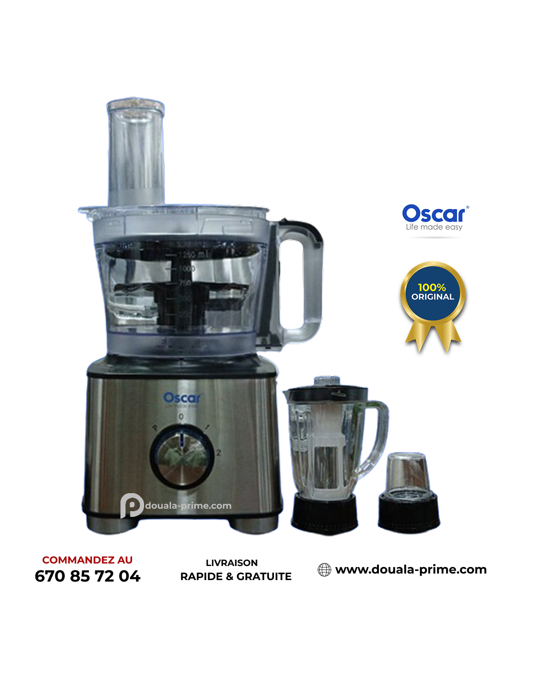 Robot Mixeur Oscar 13 EN 1 Osc-C68 – 1.5L – 300W