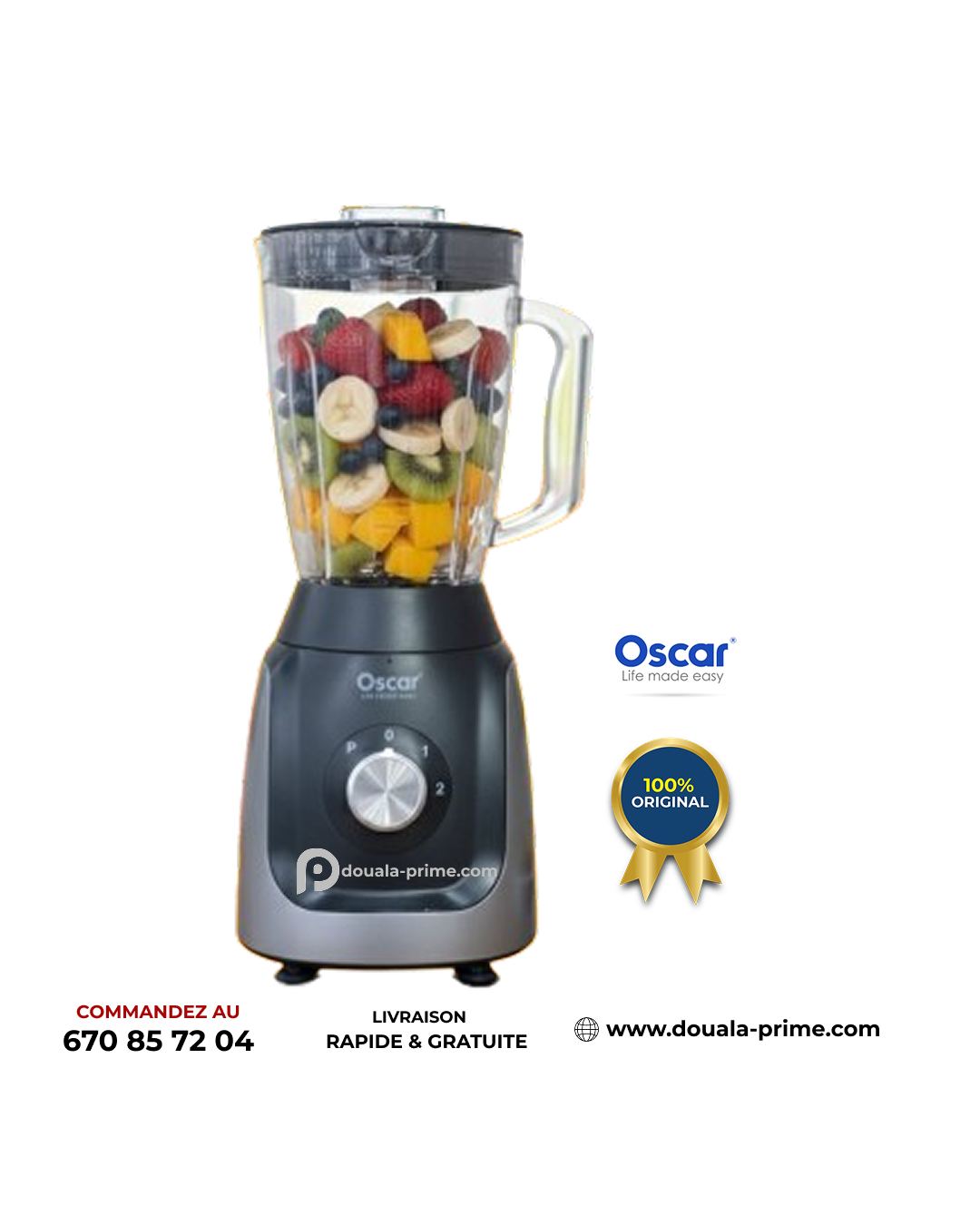 BLENDER OSCAR 2 EN 1 OSC-20PP + BROYEUSE A SEC