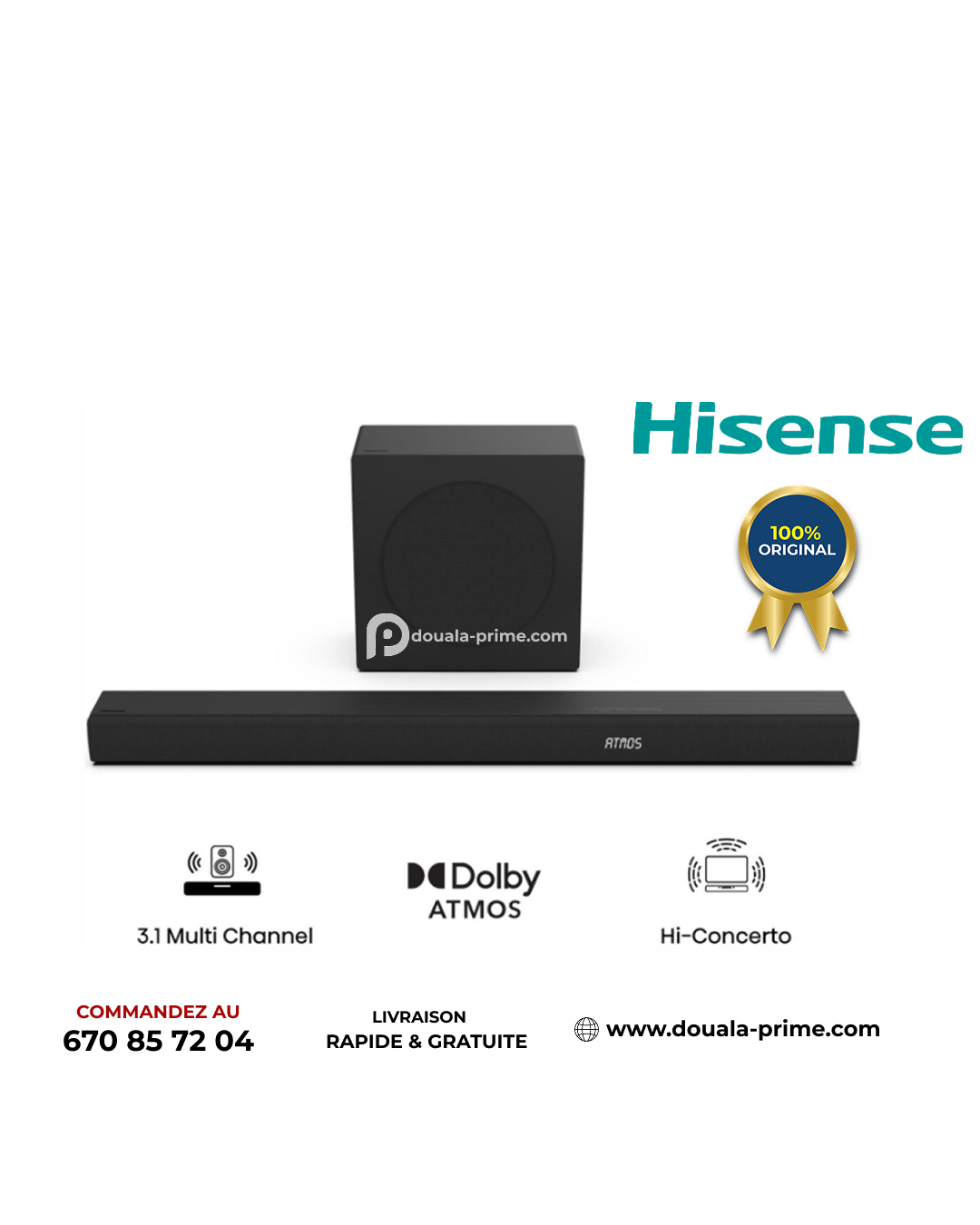 Barre de son 3.1 CH, 500 W