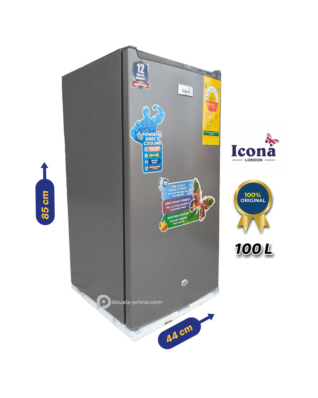 MINI-REFRIGERATEUR ICONA  ILRF-100-LS  100L