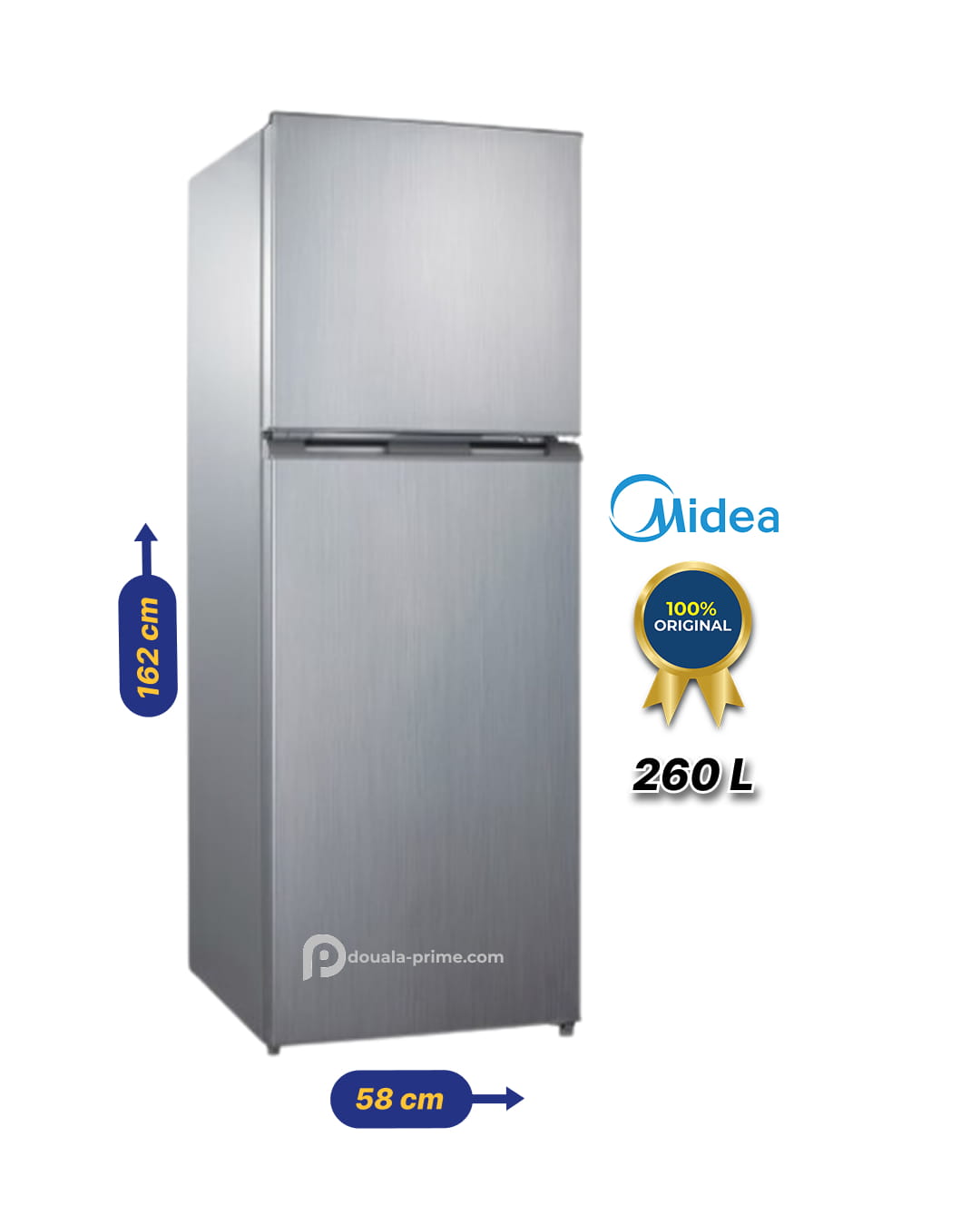 REFRIGERATEUR MIDEA DOUBLE-PORTES 260L INVERTER- MDRT333FGF28
