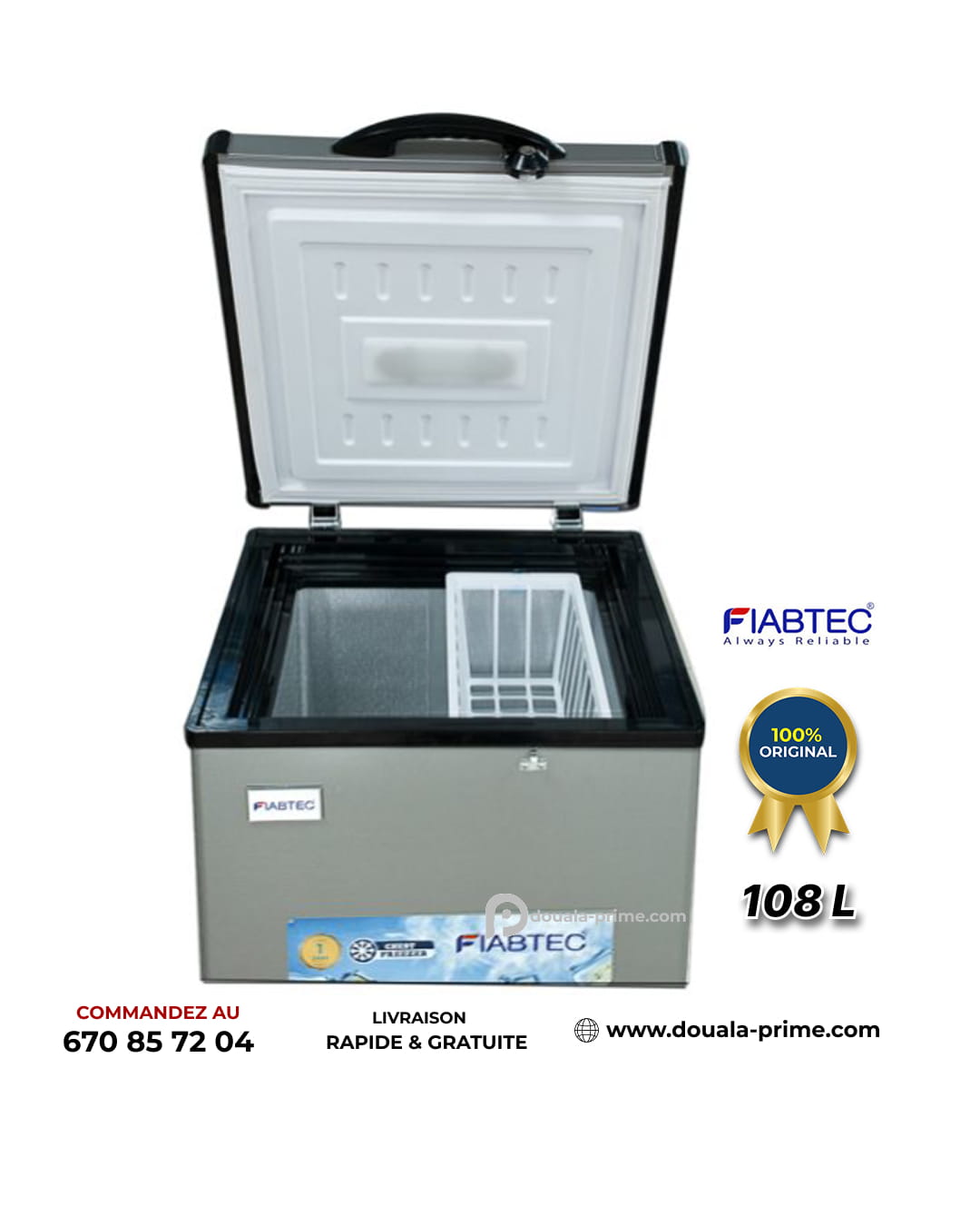 CONGELATEUR COFFRE FIABTEC FTCFQ-108 108L
