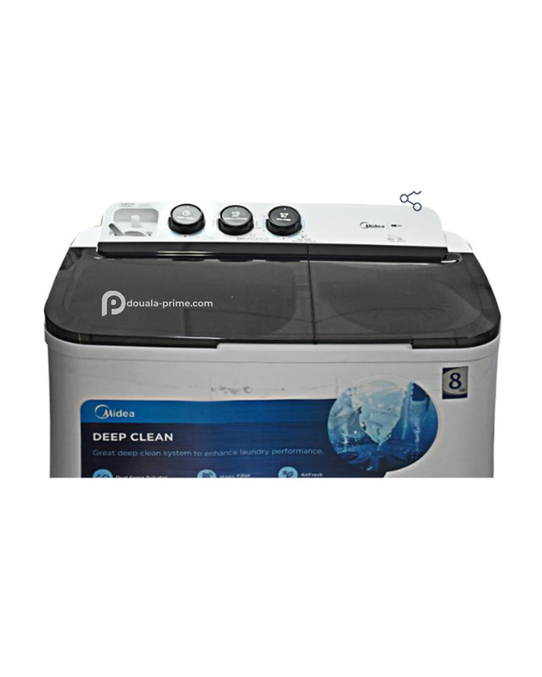 Machine à Laver Semi-Automatique 8Kg - Midea - MT100W80/WG