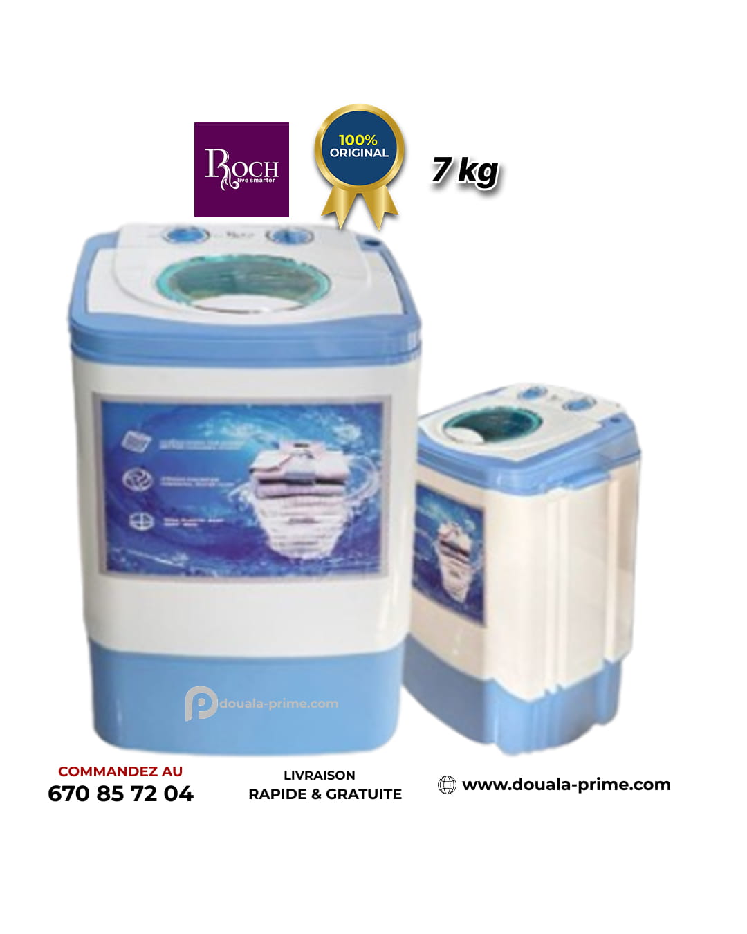 MACHINE A LAVER SEMI-AUTOMATIQUE ROCH 07KG