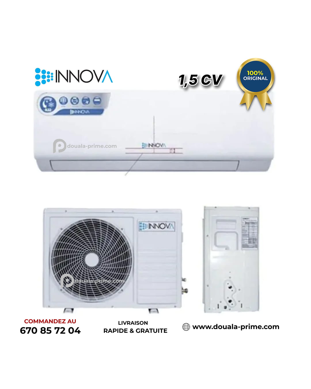 Climatiseur Split Innova - 1.5 CV - 12000 Btu