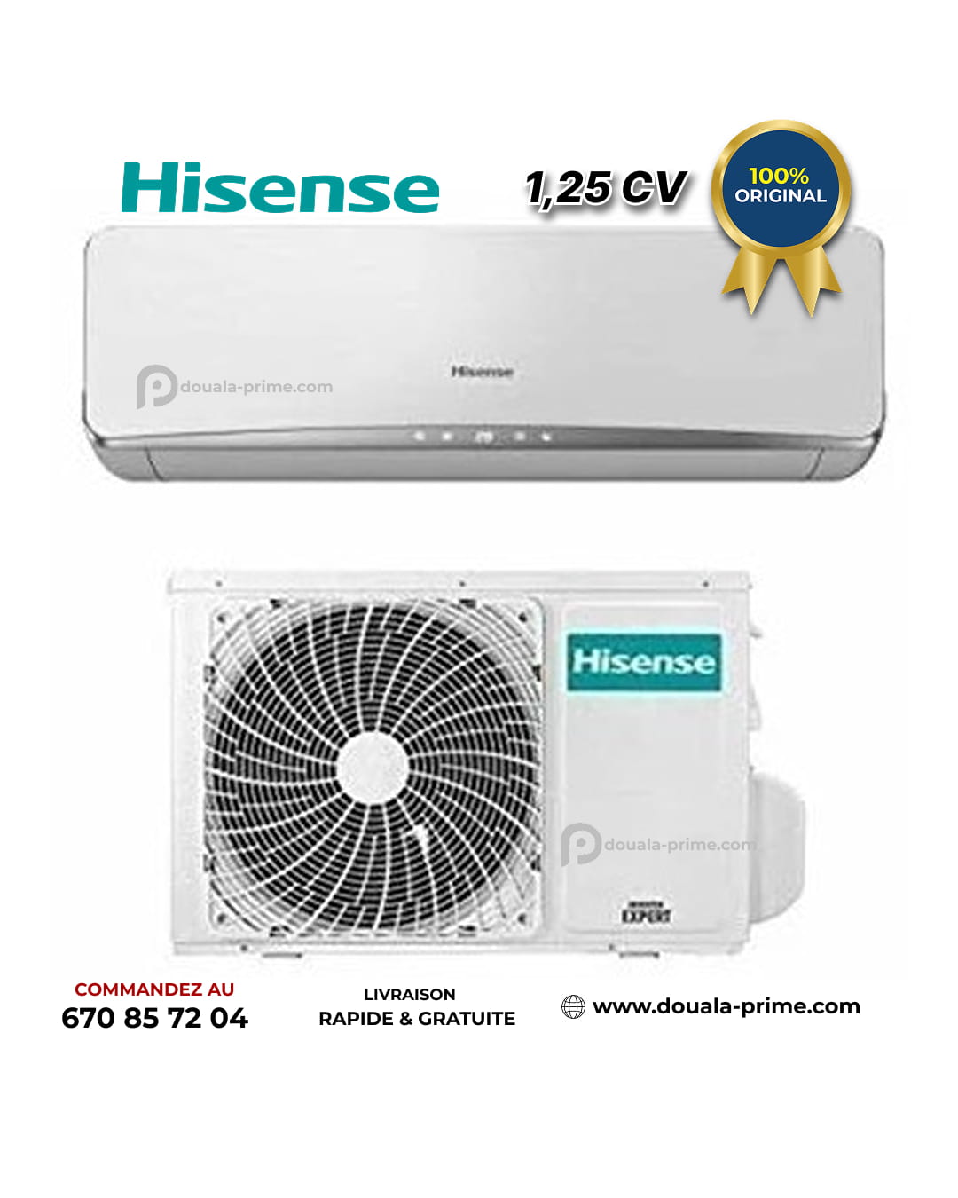 Climatiseur Split Hisense - 1.25 CV - 9000 Btu