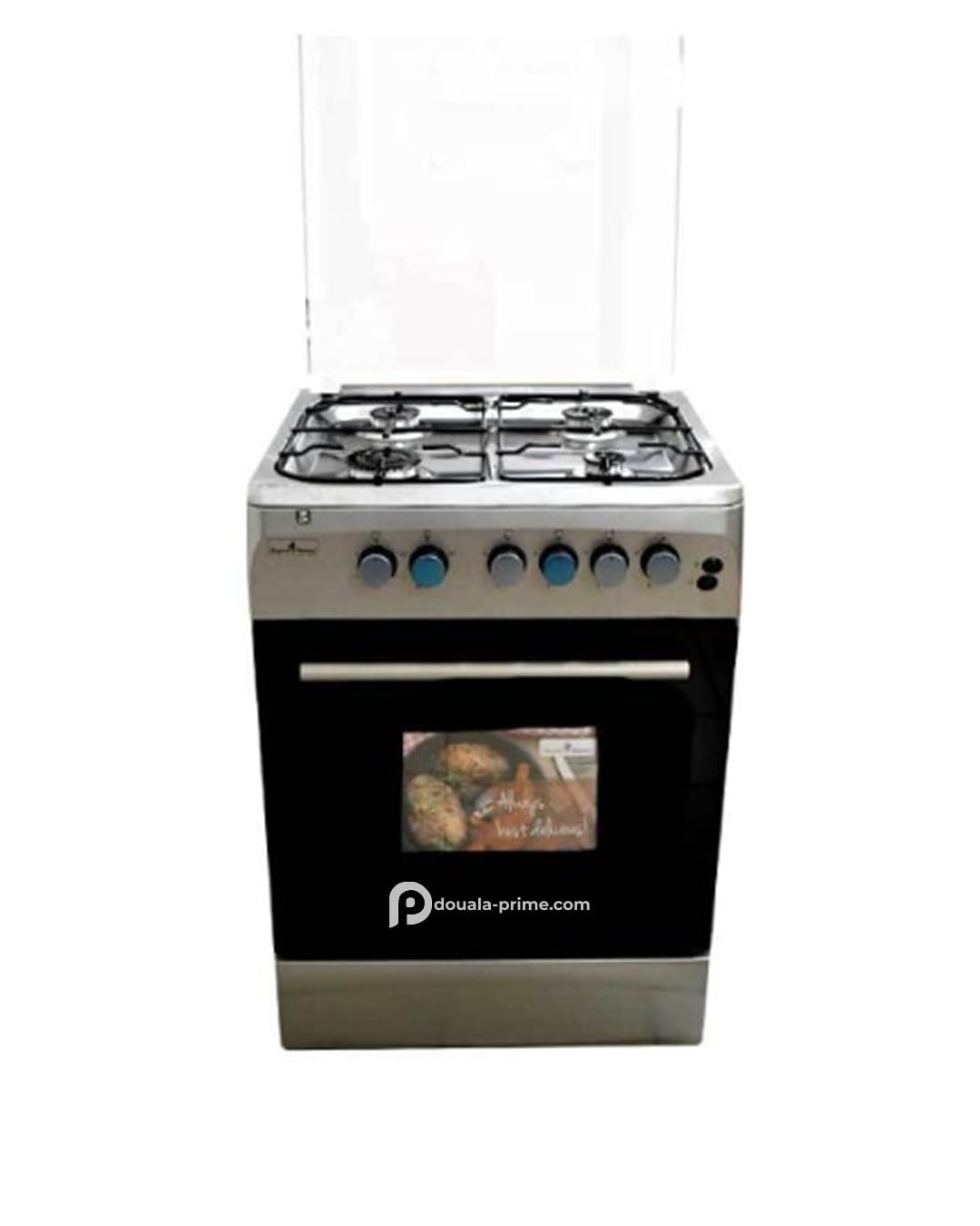 Cuisinière à Gaz - SUPER FLAME - STANDARD - SFK606040G - 4 Feux - 60 x 60 Automatique Tout option- INOX