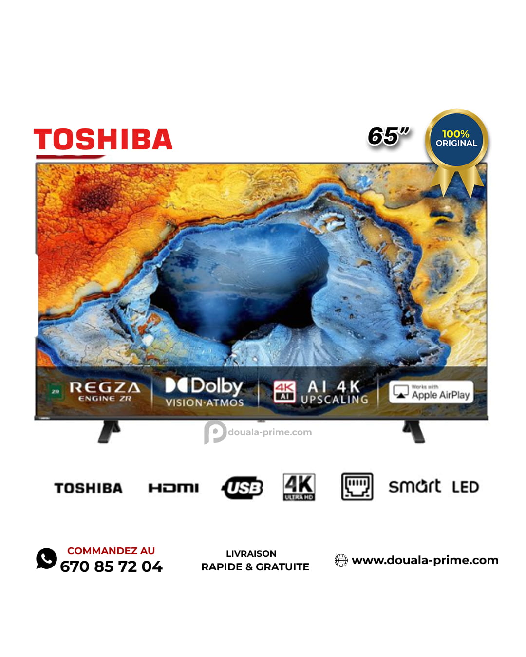 SMART TV TOSHIBA 65 POUCES QLED