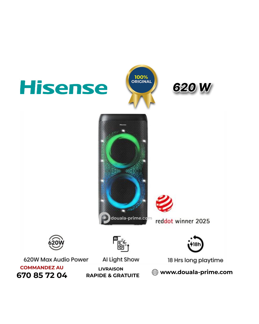 Party Speaker, 620 W, Bluetooth 5.4   PARTY THUNDER