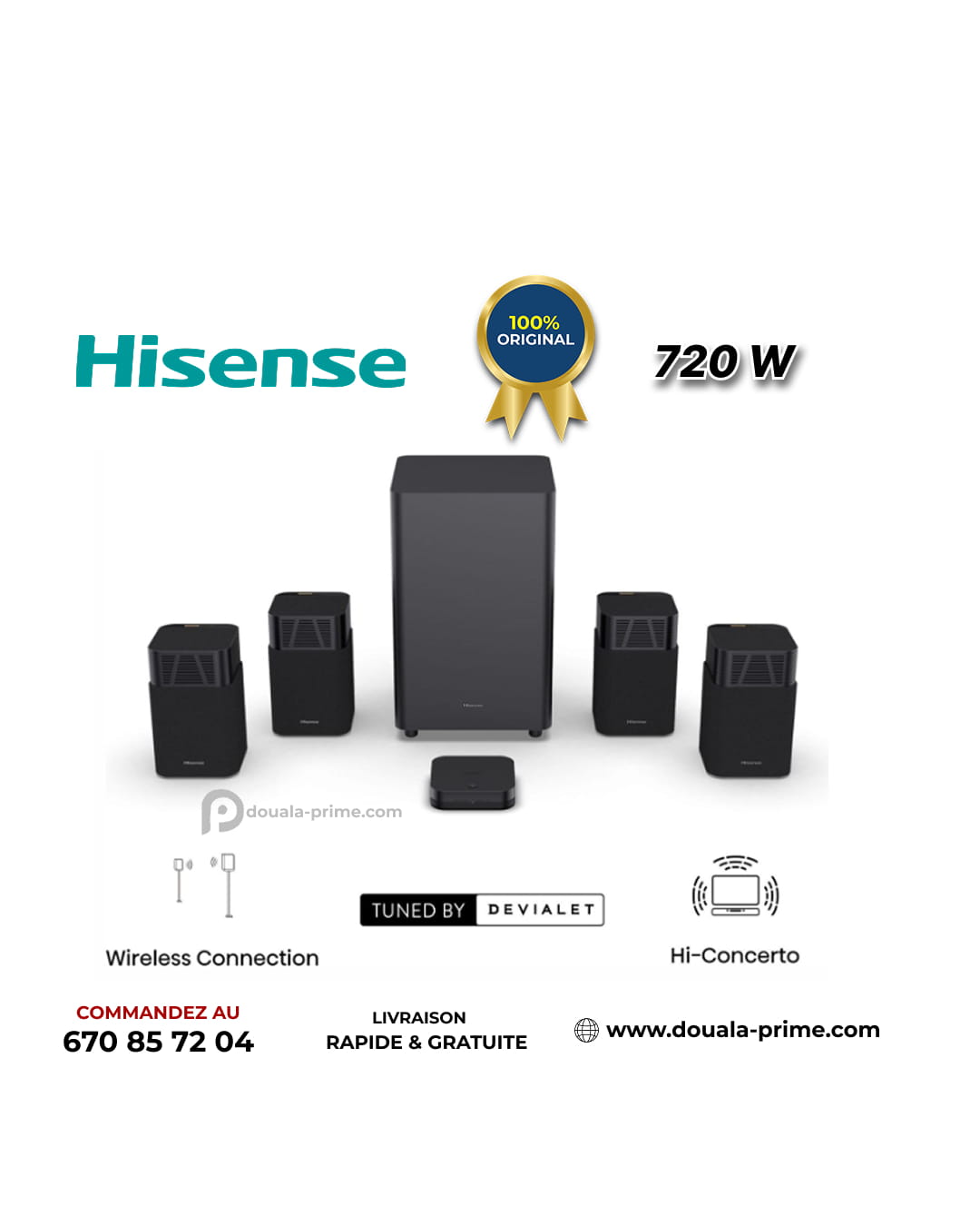 Barre de son 4.1.2 CH, 720 W   HT SATURN