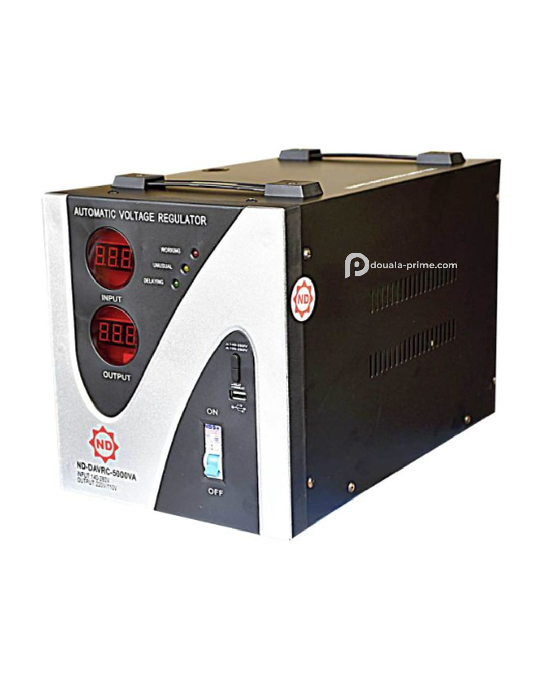Régulateur de tension numérique - N.D.E 9 ND-DAVRC - 220/110V - 3000W - Noir