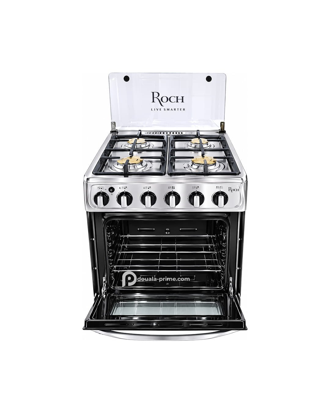Cuisinière à Gaz 4 Feux - ROCH - 60 x 60 - Automatique - RGC-60G4-G - Gris