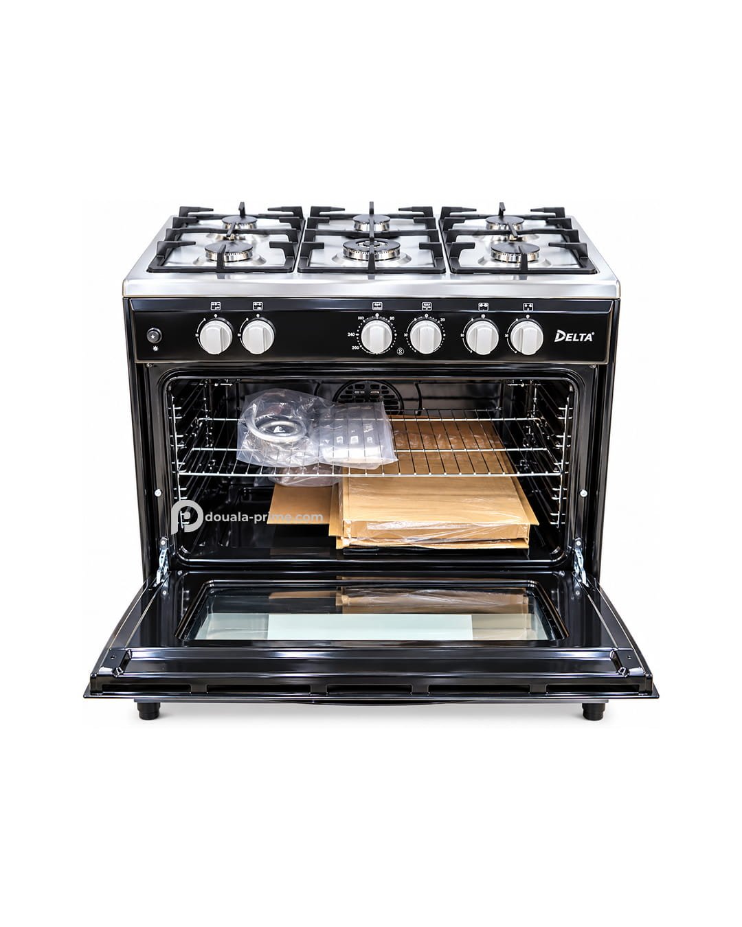 Cuisiniere 5 Foyers Delta - 105L - 60x76cm - Grand Four - Automatique - DSO-XD-7650-SL